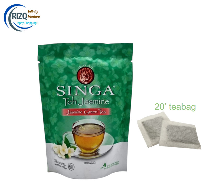 SINGA ~ Jasmine Green Tea Packing Size: 40gm (2gm x 20 filterbag) Free Shipping gallery