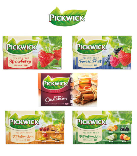 Pickwick Tea Variety Pk – Strawberry, Forest Fruit, Cinnamon, Mango & more 100ct
