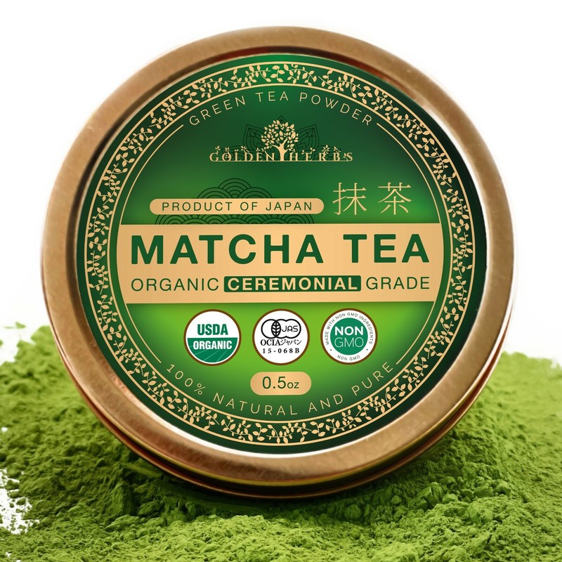 Golden Herb Japanese Organic Ceremonial [Grade 1] Matcha Green Tea Powder