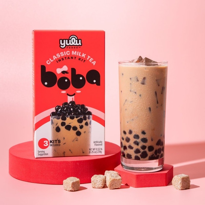 Instant Bubble Tea Kit Classic Milk Tapioca Pearls Boba 3 Servings gallery