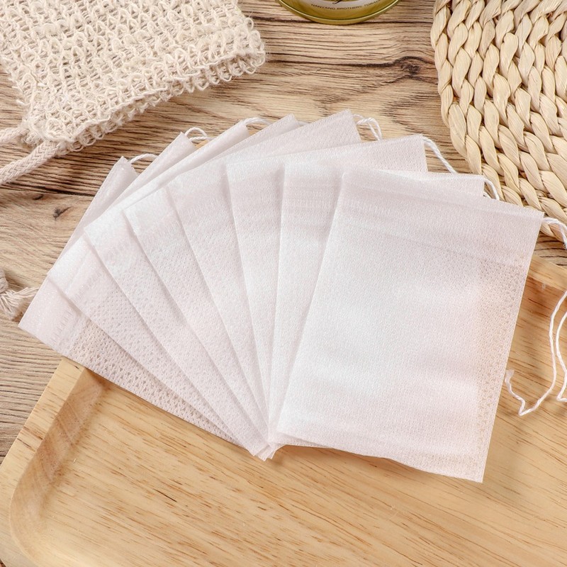 100 Pcs Drawstring Tea Filter Bags Non Woven Empty Bags for Loose Leaf Tea gallery