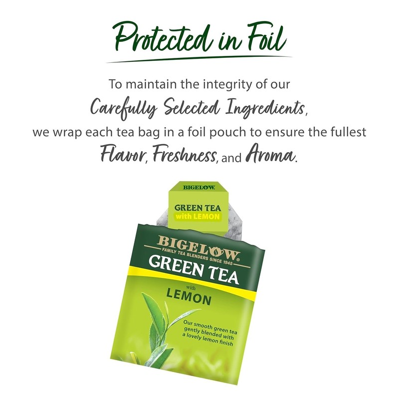 Refreshing Lemon Infused Green Tea Bags, 120 Count= gallery