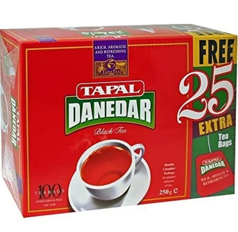 Tapal Danedar Black Tea 100 Tea Bags Pack 25 Extra Bag World Wide