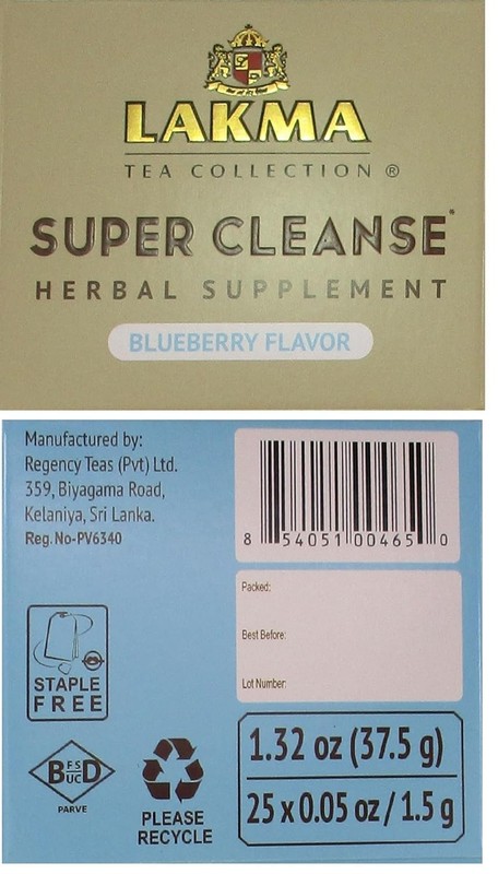 Refreshing Lakma Blueberry Cleanse Tea - 25 Count for Natural Detox gallery