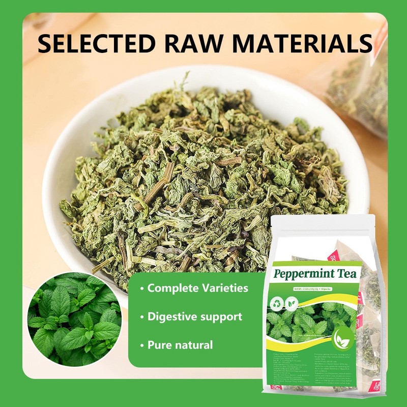 Peppermint Tea Supports Digestive System Health Independent Packaging 60g gallery