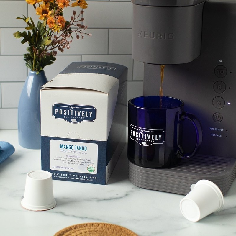 Positively Tea | Organic Mango Tango Tea | 96 Pods, Keurig Compatible gallery