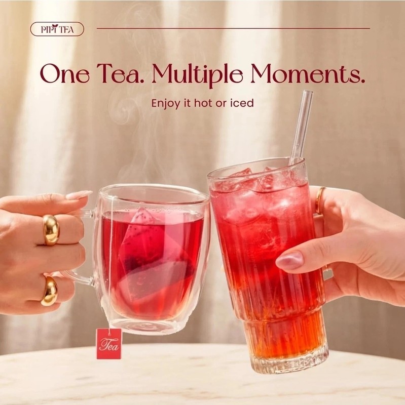 PiPi Tea Organic Hibiscus Tea Bags Caffeine Free Herbal Tea Rich in Antioxi gallery