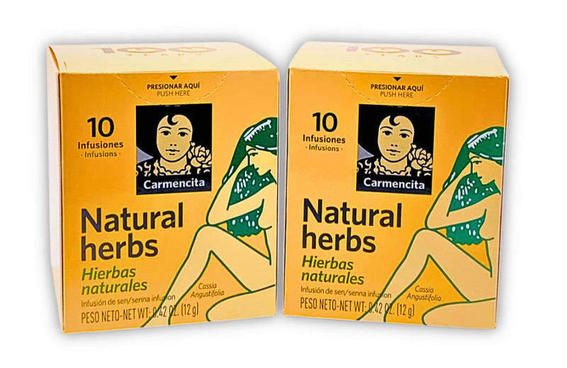 (Pack of 2) Carmencita Natural Herbs Senna Tea – 10 Bags Each Herbal Infusion