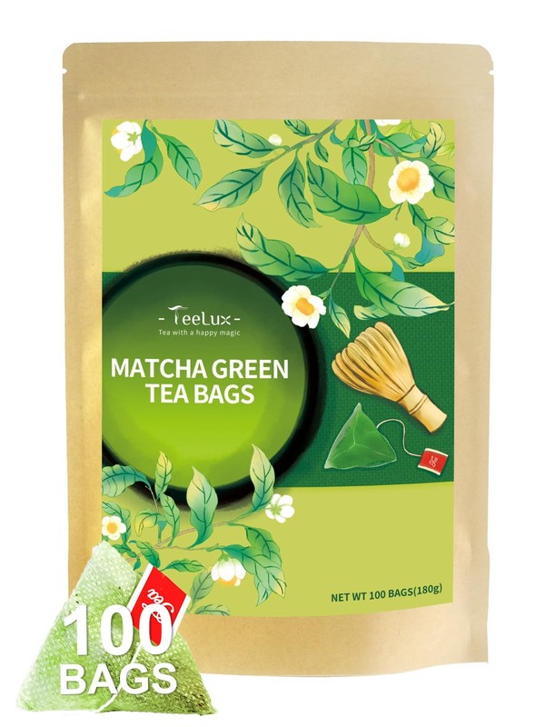 Matcha Green Tea Bags, Premium Japanese Matcha + Sencha Green Tea, Super Anti…