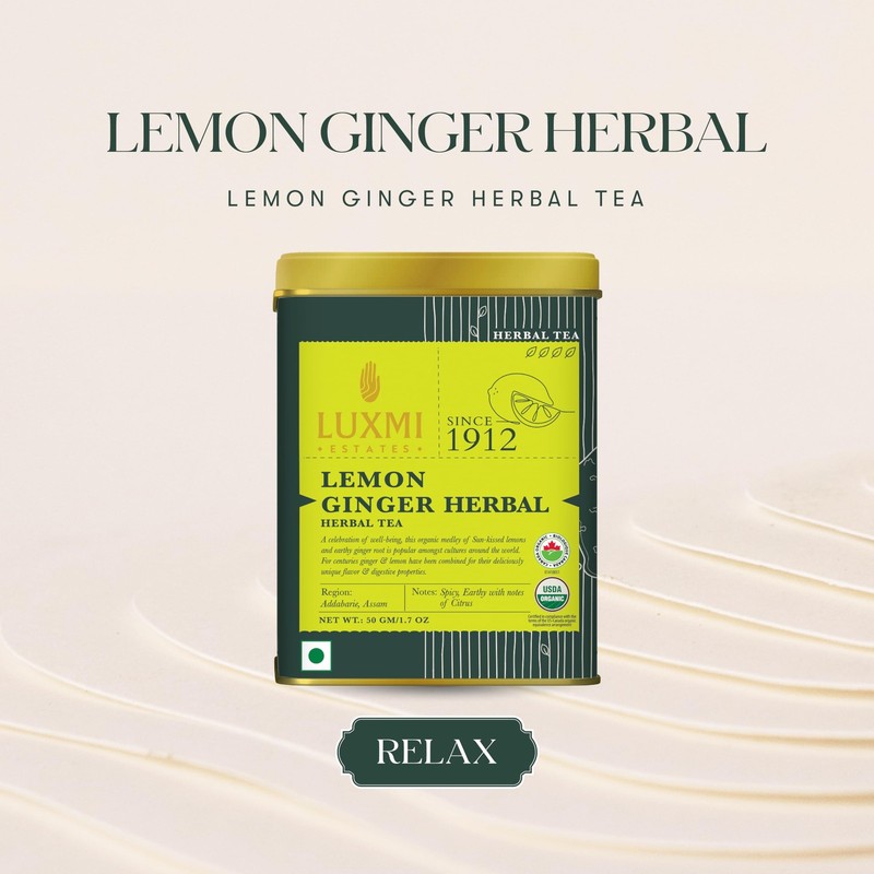 Estates Lemon Ginger Root | Certified Organic Herbal Tea | Citrus Flavor & Ar... gallery