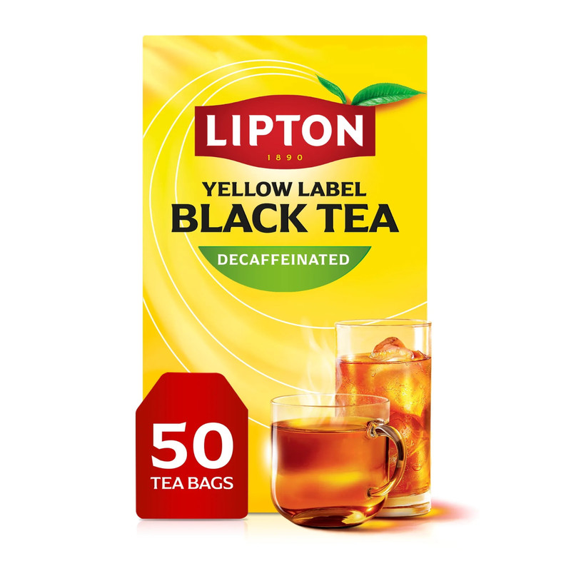 Lipton Black Tea Bags 50 Count Boxes Pack of 1 or 2 Foil Wrapped