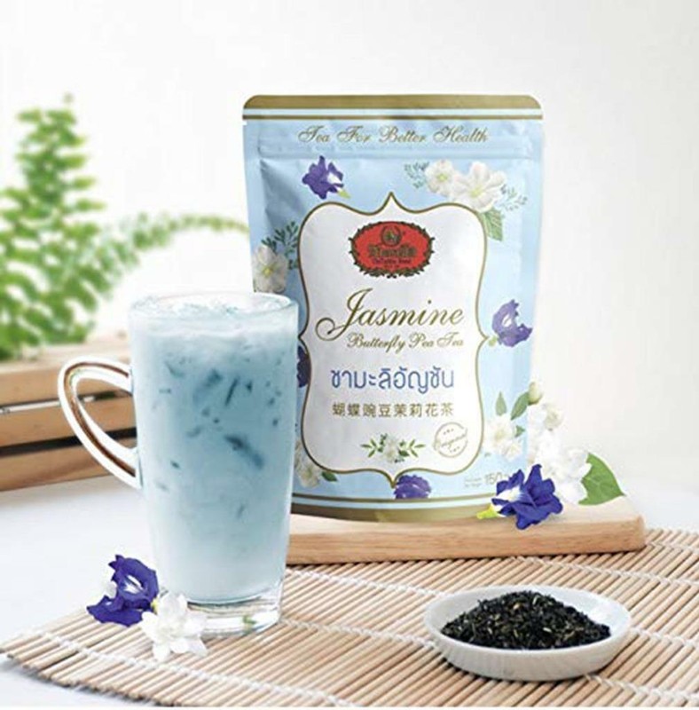 Number One ChaTraMue Hand Brand Jasmine Butterfly Pea Green Tea 5.29 Oz. (150 g) gallery