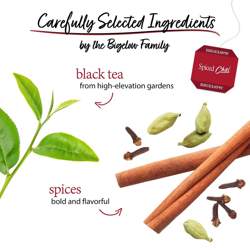 Spiced Chai Black Tea, Caffeinated Tea, 20 Count Box (Pack of 6), 120 Total T... gallery