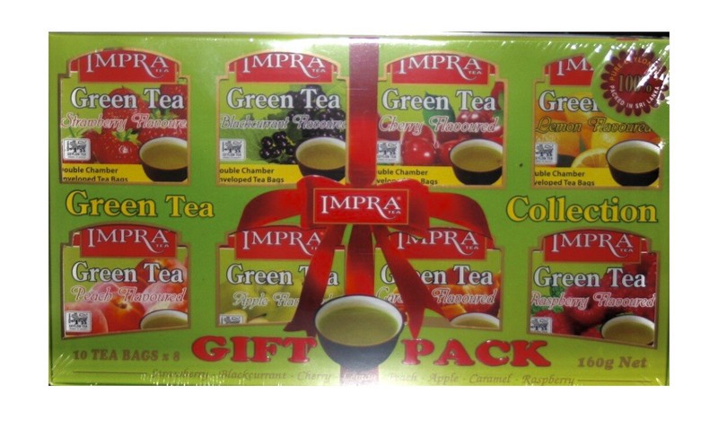 Assorted Green Tea Ceylon Fruit Tea Gift Box (160g, 80 Bags)