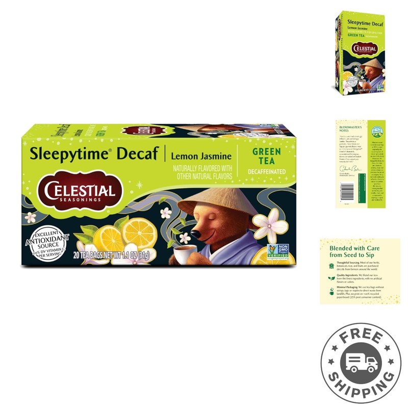Sleepytime Decaf Lemon Jasmine Green Tea Bags 20 Tea Bags