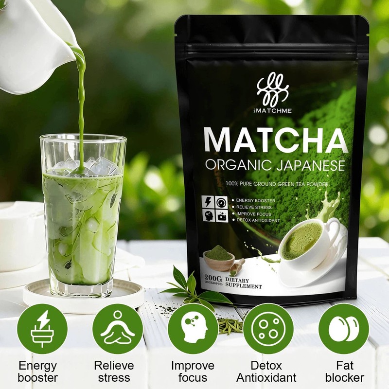 Organic Matcha Powder 100% Pure Japanese Green Tea | Baking Cake Energy Boost