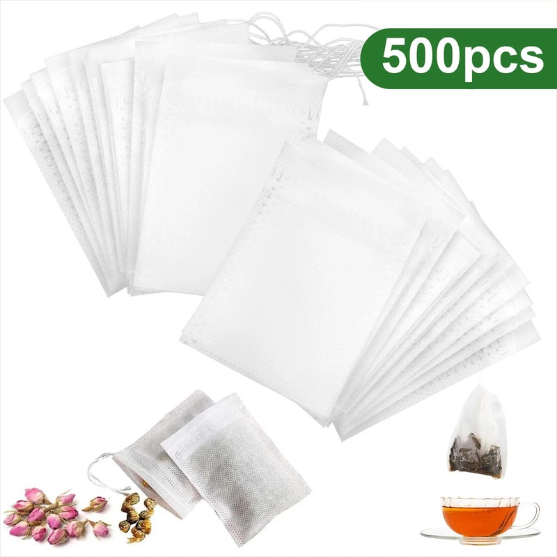 500PCS Tea Filter Bags Disposable Empty Tea Bags Tea Infusers Bag for Loose Leaf