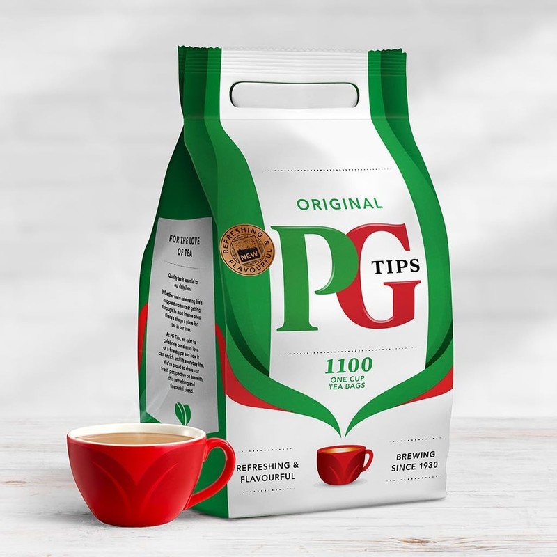 PG Tips One Cup Original Tea Bags Pack of 1, Total 1100 Tea Bags ... gallery