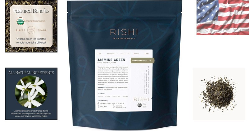 Caffeinated Jasmine Green Tea - 16oz Organic Loose Leaf for Refreshing Taste gallery