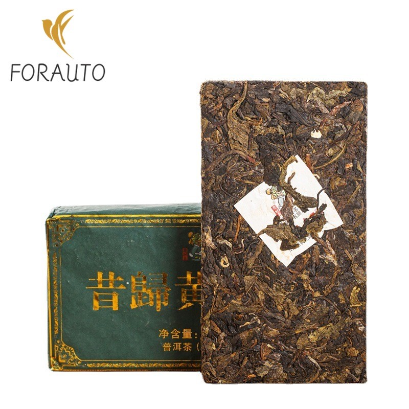 1000g Authentic Yunnan Ancient Tree 2018 Huangjin Leaf Pu’er Tea Raw Tea Bricks