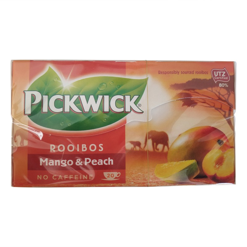 Pickwick Tea | Dutch Tea | Pickwick Rooibos Peach & Mango - Pack of 40 Bags gallery