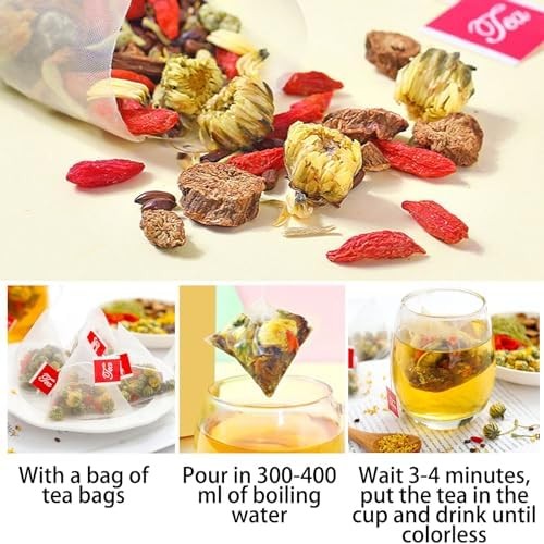 Liver Tea Formula - Chrysanthemum & Cassia Seed Tea 60 Pcs/2 Bags gallery