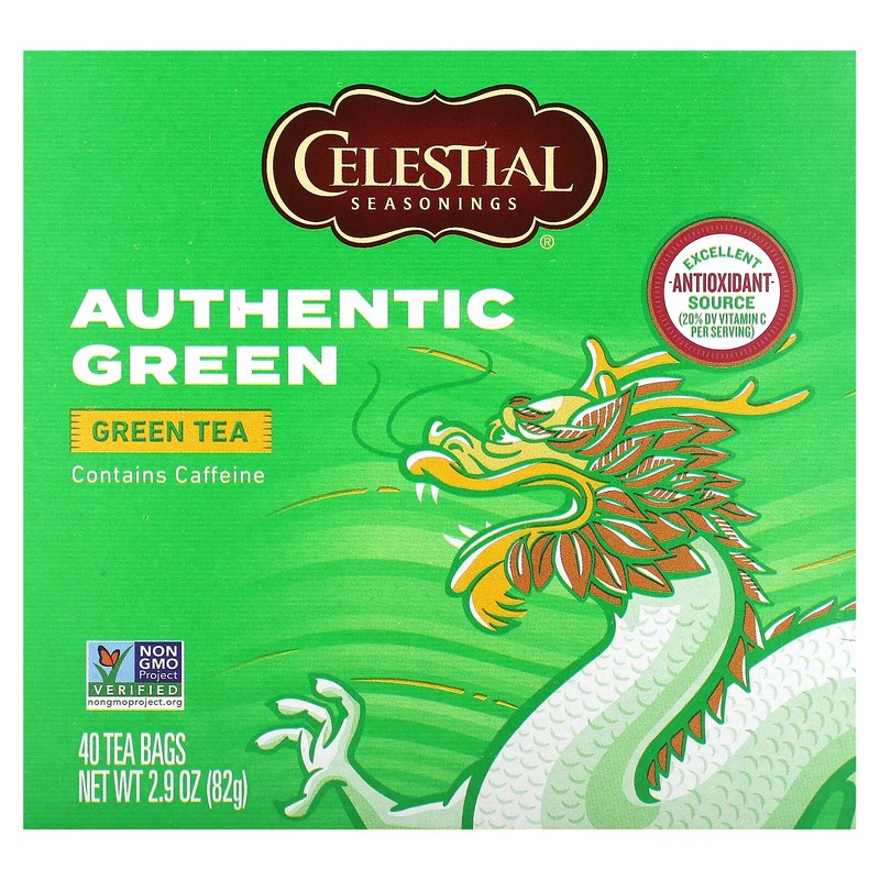 Authentic Green Tea, 40 Tea Bags, 2.9 oz (82 g)