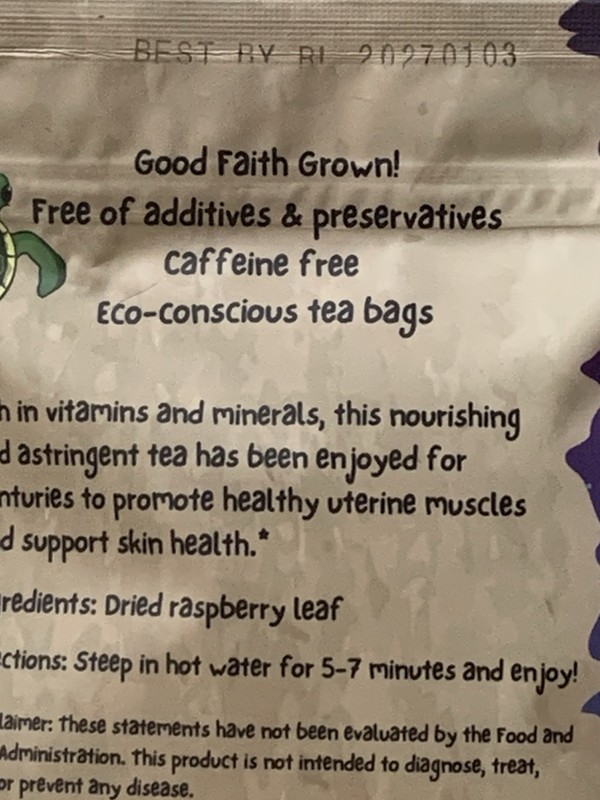 Ancient Paths Dried Raspberry Leaf Herbal Tea 20 Sachets EXP 2027/01/03 Sealed gallery