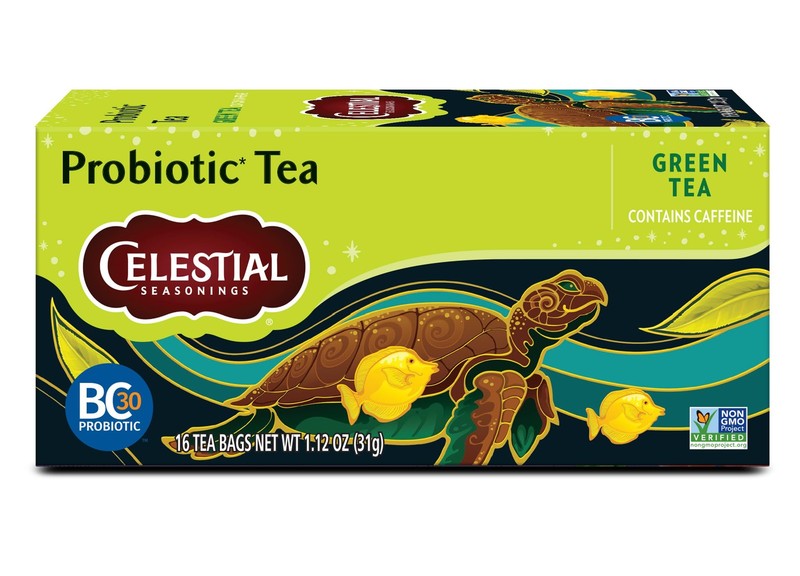 Authentic Green Probiotic Tea 16 Count Gluten Free Nongmo Caffeine Support