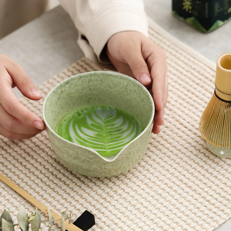 Matcha Set, Japanese Tea Set Includes Matcha Bowl with Spout, Matcha Whisk Ho... gallery