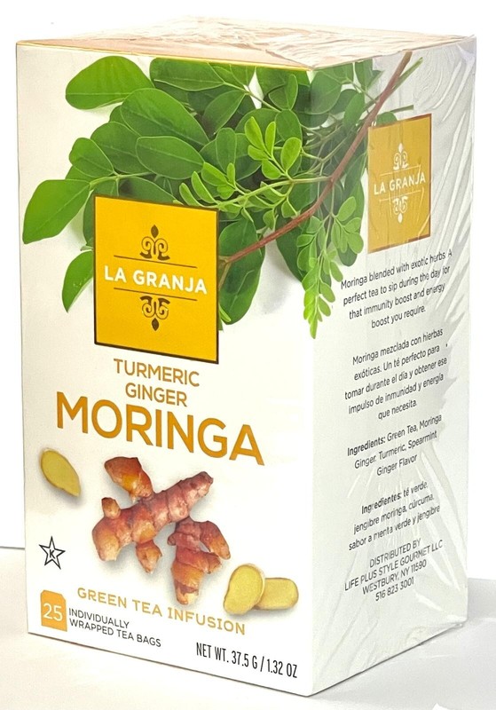 Turmeric, Ginger Moringa - Green Tea Infusion Herbal Tea (25 Count) gallery