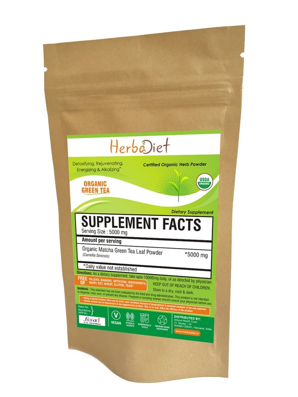 Organic Green Tea Powder Polyphenols EGCG Weight Loss Energy Detox Fat Burner