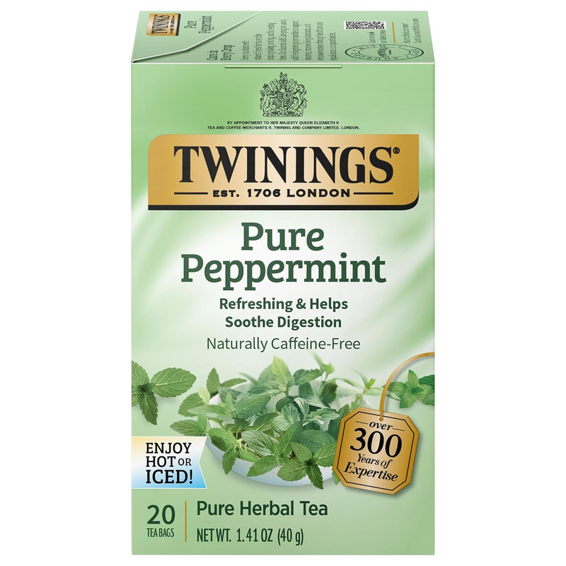 Pure Peppermint Herbal Tea Individually Wrapped Bags, 20 Count (Pack of 1), Fres gallery