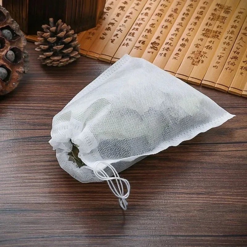 Disposable Tea Bag Drawstring Flip Empty Teabags Herb Loose Tea Filters LOT gallery