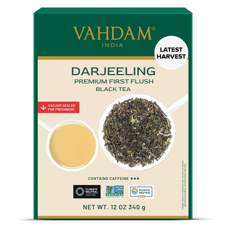 VAHDAM, First Flush Darjeeling Tea 170+ Cups 340g/12oz Loose Leaf Black Tea …