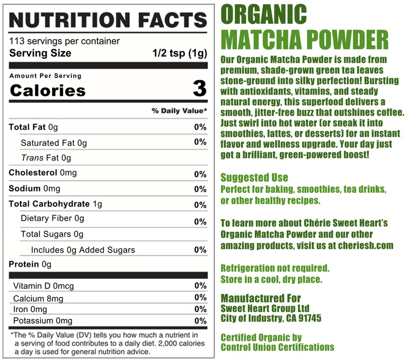 USDA Certified Organic Matcha Green Tea Powder, 1 LB Bag gallery