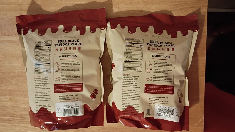 Tapioca Pearls 2.2 lb 2 Pack for Bubble Tea, Desserts, Shakes, and Beverages gallery