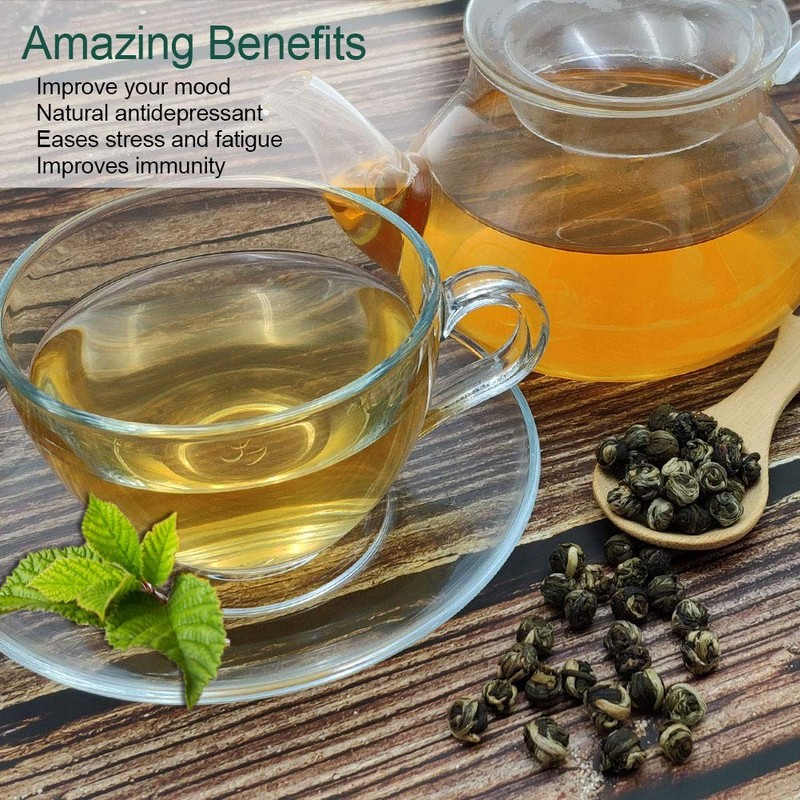 Jasmine Pearl Tea Jasmine Dragon Pearls Loose Leaf Green Tea Jasmine Gree... gallery