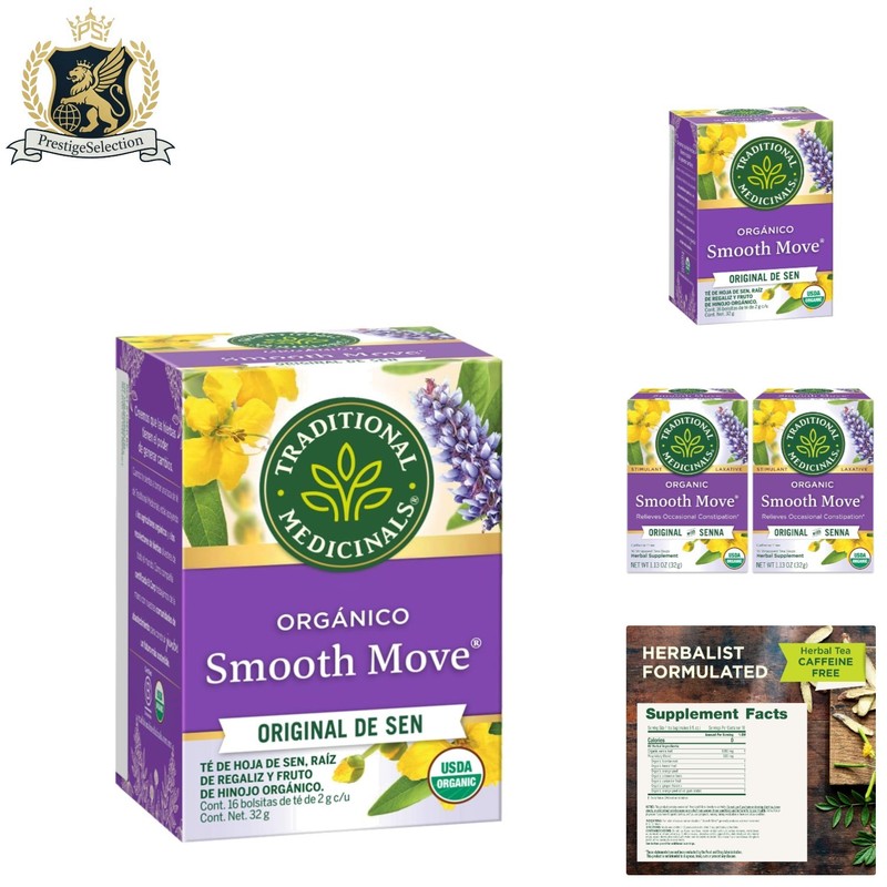 32 Count Organic Smooth Move Tea – Relieves Occasional Constipation Naturally
