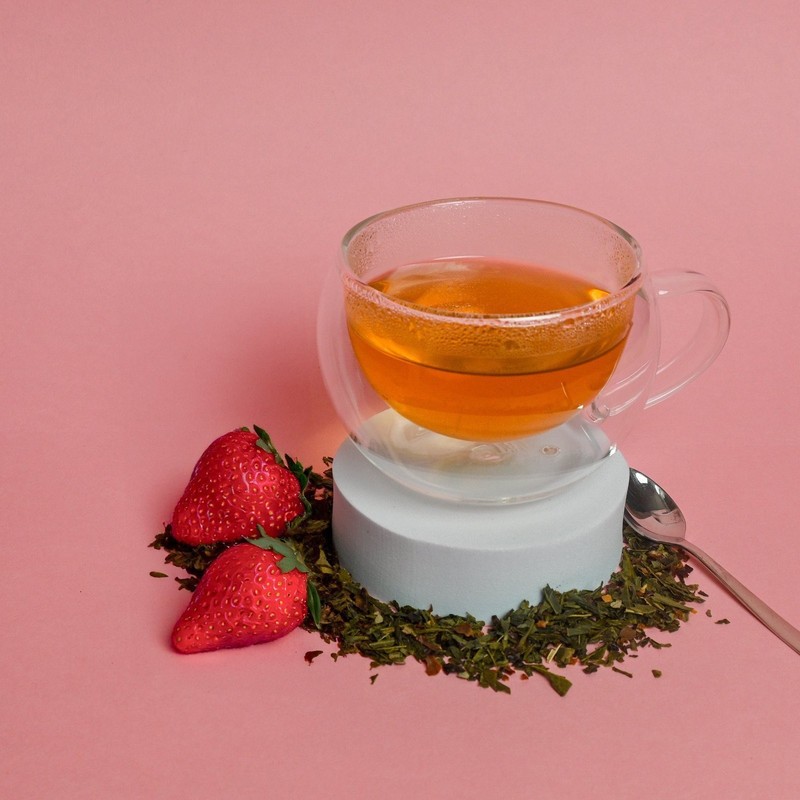 Positively Tea | Organic Strawberries & Cream Tea | 96 Pods, Keurig Compatible gallery