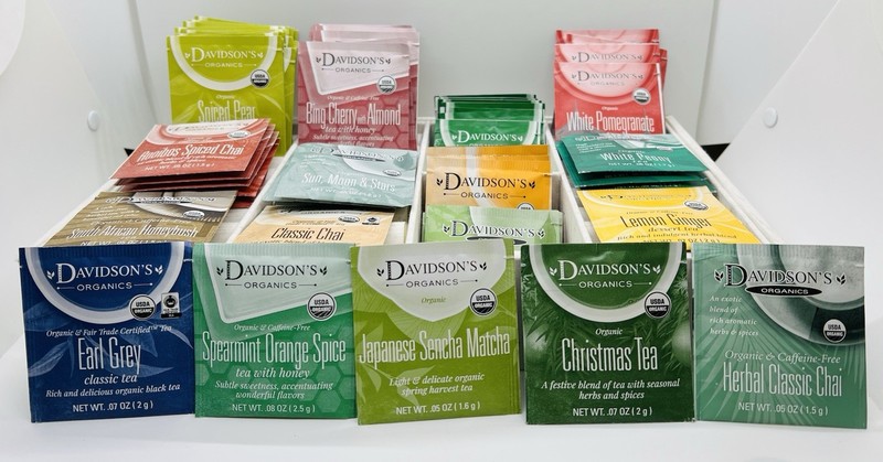 Davidson’s Organics Unwrapped Tea Bags 60 Count Variety LOT Classic Chai Honey