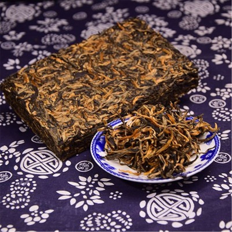 Yunnan DianHong Brick Fengqing Dian Hong Compressed Tea Black Tea Red Tea 250g gallery