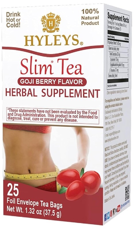 Hyleys Slim Tea Goji Berry Flavor – Weight Loss Herbal (6 PACKS) (150 TEA BAGS)