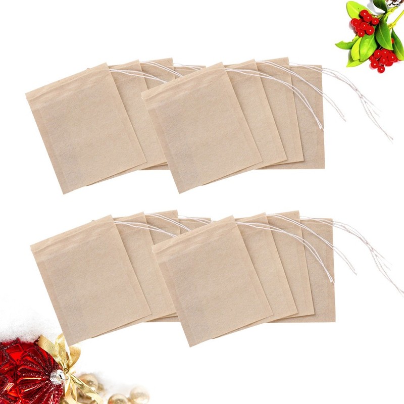 300 Pcs Drawstring Tea Bag Empty Filter Paper Bags For Loose Leaf Tea 5x7 cm gallery