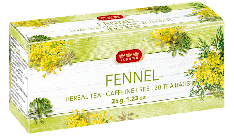 3 Crown Herbal Tea FENNEL 20 Tea Bags Made in Germany