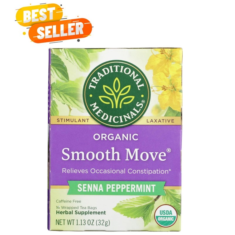 Digestive Wellness: Organic Peppermint & Senna Tea for Natural Relief – 16 Bags