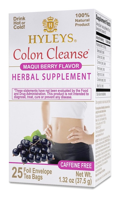 Hyleys Colon Cleanse Tea Maqui Berry Flavor – 25 Tea Bags (1 Pack)