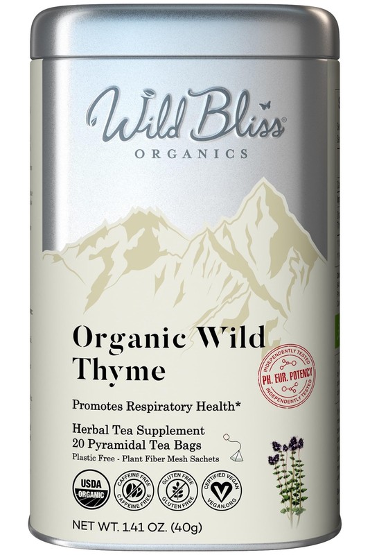Organic Wild Thyme Tea – Caffeine Free Respiratory Herbal Support – Pharmacop…