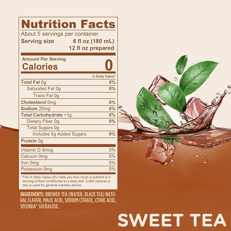 Instantly Refreshing Sweet Tea Concentrate - Gluten Free & Zero Sugar, 32 Fl Oz gallery