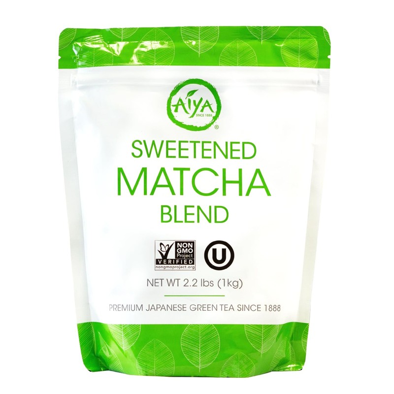 Aiya Sweetened Matcha Blend Powder - Matcha Latte Powder With Antioxidant-Ric...
